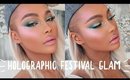 HOLOGRAPHIC FESTIVAL GLAM MAKEUP TUTORIAL | SONJDRADELUXE