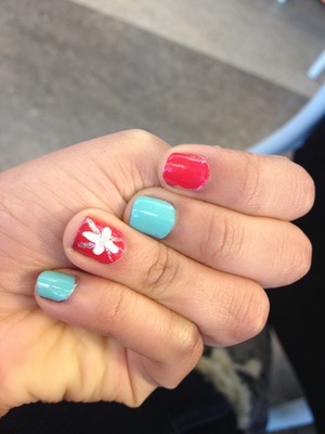 Cute and Adorable nails for spring time! Easy to do with just a striper!