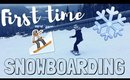 FIRST TIME SNOWBOARDING | Chloe Madison