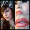 Pin Up Look With Orange Lips 