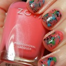 Zoya Summer Splatter Nails