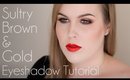 Sultry Brown and Gold Eyeshadow Tutorial //Rebecca Shores MUA