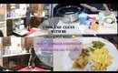 COOK AND CLEAN WITH ME/CROCKPOT MEAL/ROAST,CABBAGE,CORNBREAD