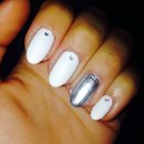 White nail art