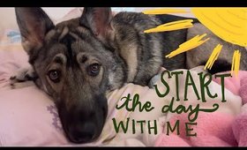 (Vlog Style) Morning Routine With German Shepherd Husky Puppy