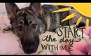 (Vlog Style) Morning Routine With German Shepherd Husky Puppy