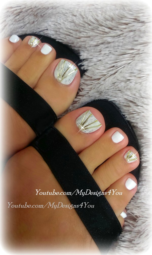 DIY Wedding Toenail Art Design | Liudmila Z.'s (MyDesigns4You) Photo