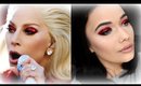 RED GLITTERY EYES | Lady Gaga Super Bowl 2016 Makeup Tutorial