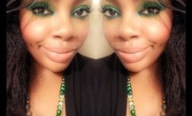 St. Patrick's Day Look: Green with Glitter ft. bh cosmetics