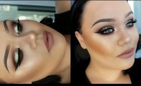 Antique Green and Brown Cut Crease Makeup Tutorial | Collab w/ AmysMakeupBox