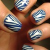 Blue Zebra Nails! 