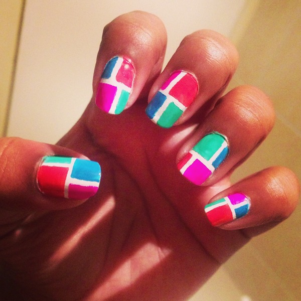 My nails using masking tape M K.'s Photo Beautylish