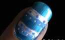 Cool Blue! how to short nails designs to do at home easy nail art for beginners tutorial design
