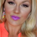 Inglot #72 liner w/too faced melted lipstick in violet