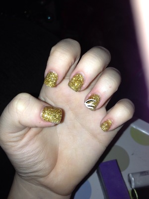 my gold glitter acrylics i done myself at christmas:-)