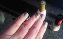 Revlon Stormy Canvas and animal print accent nail