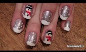 Winter Wonderland Snowman Nails