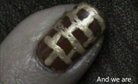 One Minute Brick Nail Design - Very Easy Nail Design for Beginners- Short Nails!