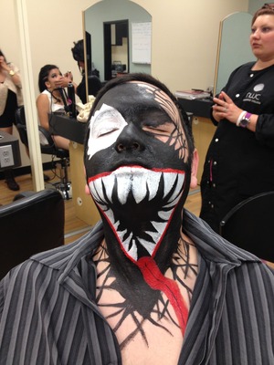 Makeup competition at school. 