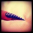 Stiletto Blue nail art design!