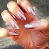 Lilac Glitter Gradient Nails
