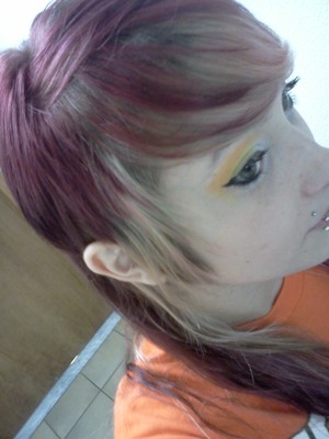 New hair color, made by me burnt magenta. Reppin' the new mullet