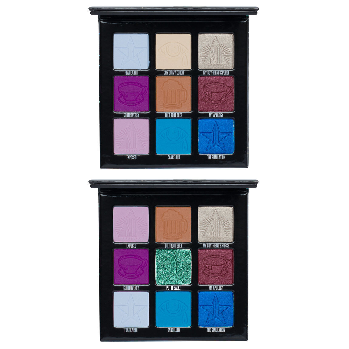Jeffree Star Cosmetics Mini Controversy & Mini Controversy Emerald Edition Palette Bundle alternative view 1 - product swatch.