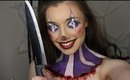 Creepy Cute Clown Makeup Tutorial-31 Days Of Halloween