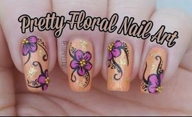 Pretty Floral Nail Art Tutorial | Step by Step Nail Design | Stephyclaws