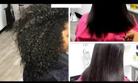 🤷🏽‍♀️🤦🏾‍♀️HOW MUCH DO WE HAVE TO CUT???🤷🏽‍♀️🤷🏽‍♀️🎥SILK PRESS ON BEAUTIFUL CURLS!!!