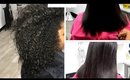 🤷🏽‍♀️🤦🏾‍♀️HOW MUCH DO WE HAVE TO CUT???🤷🏽‍♀️🤷🏽‍♀️🎥SILK PRESS ON BEAUTIFUL CURLS!!!