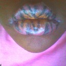 Pink&Orange Tiger Striped Lips :* 