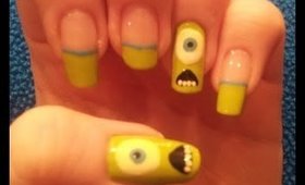 Mike Monsters Inc / Monsters University Nail Design