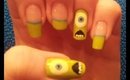 Mike Monsters Inc / Monsters University Nail Design