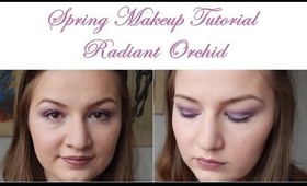 Spring Makeup Tutorial: Radiant Orchid // Hooded Eyelids //Using essence makeup