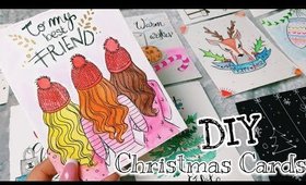 DIY Super Pretty CHRISTMAS CARDS! 🎄🦌 // #DEBBYMAS2018