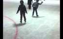 Judah and Morgan learning to skate
