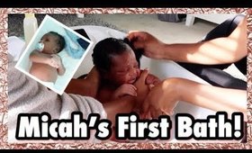 Bathing My Newborn For The First Time!