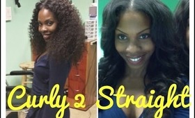 Curly to Straight Weave Tutorial & Limelight Extensions Review