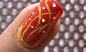 Fire n Ice! easy nail art for short nails-beginners nail art design- home nail designs tutorial