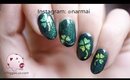 Glitter shamrocks nail art tutorial for St. Patrick's Day