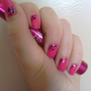 Pink and Black Hearts 