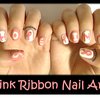 Pink Ribbon Nail Art (Breast Cancer Awareness Month)