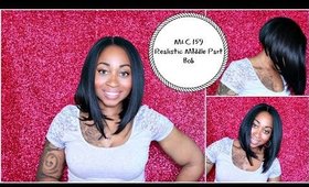 Most Realistic Synthetic Middle Part Bob Wig Ever | Rihanna "WORK" Inspired MLC159 |   Iamahair