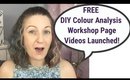 DIY Colour Analysis - FREE Videos on Workshops Page! | Self Colour Analysis | Skin Undertone