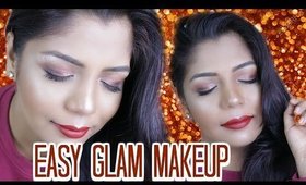 Easy Glam Makeup Tutorial |Brown Bronze look| SuperPrincessjo