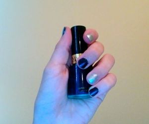 I'm not that great at painting my nails, but here are my Ravenclaw nails for the HP midnight premier!