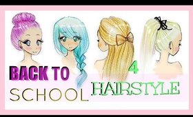Drawing Tutorial | Back to School | 4 Hairstyles