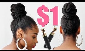 Twisted Bun with Kanekalon Hair► Natural Hair Protective Styles