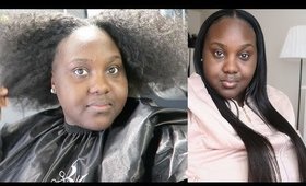 I RELAXED MY NATURAL HAIR AFTER 7 YEARS AND PUT IN A VERSATILE WEAVE USING ALI KLAYI HAIR